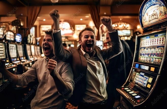 men playing in casino